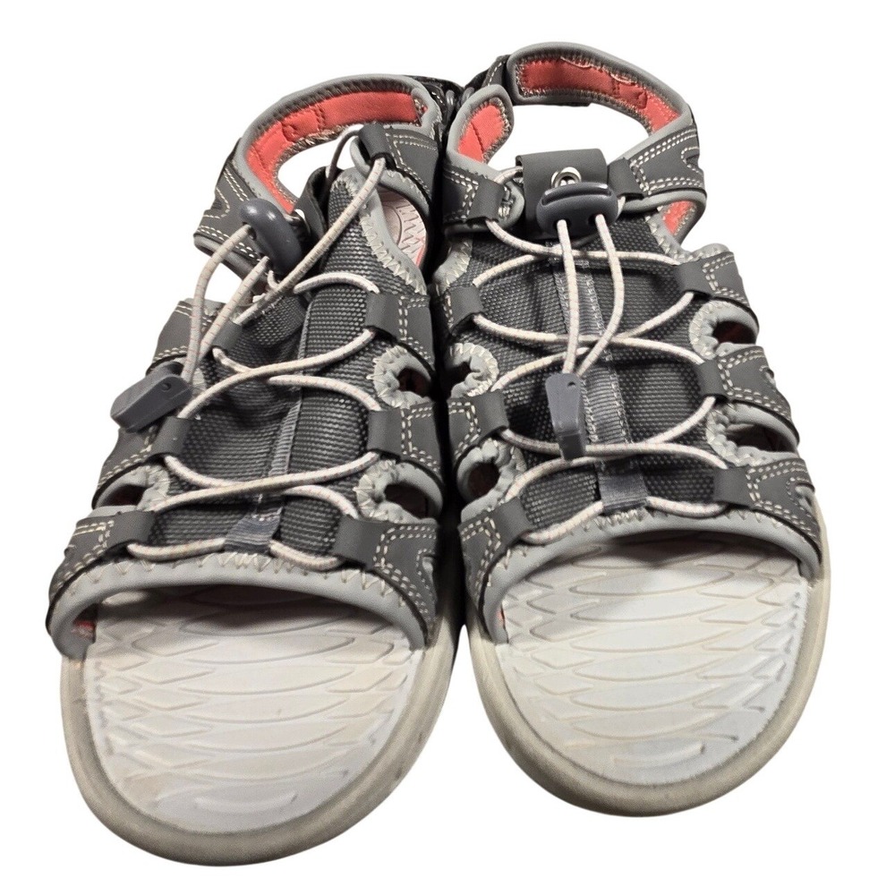 Khombu Mens Gray Coral Closed Toe Water Sandals Hiking Shoes Size 7